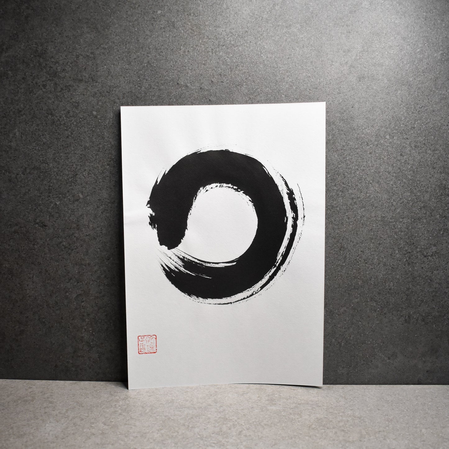 Original Calligraphy Art: White Washi Enso