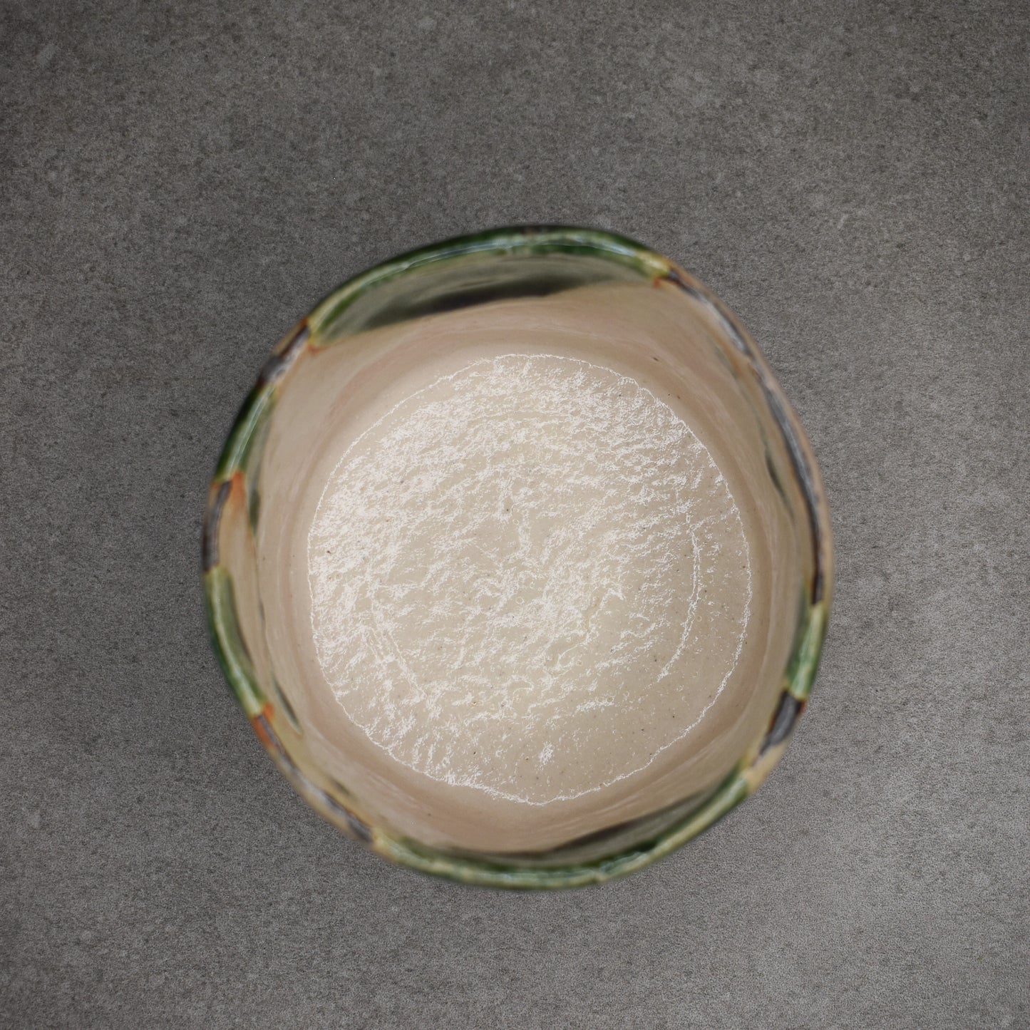 Minoru Toki:  Minoyaki Oribe Flower Chawan