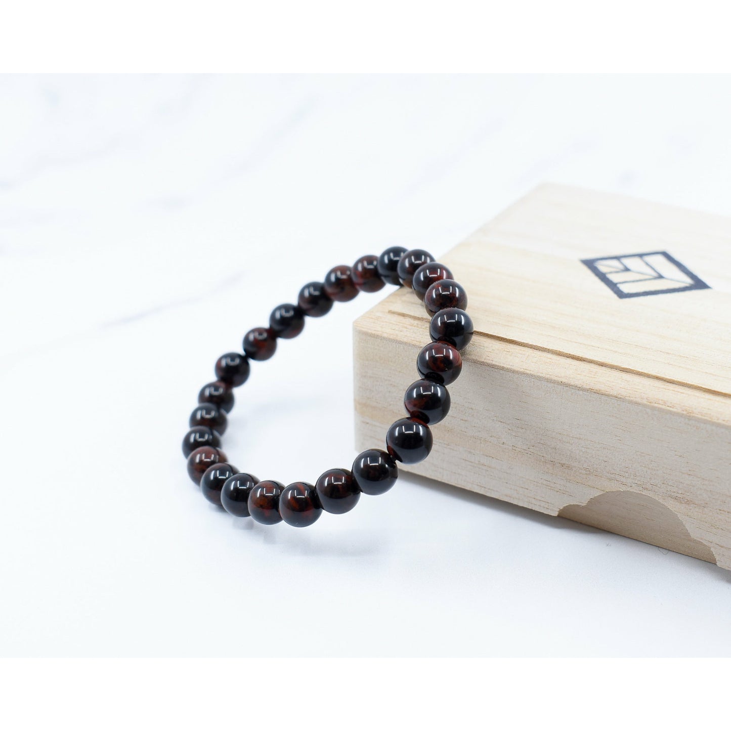 Vermillion Obsidian 8mm Bracelet