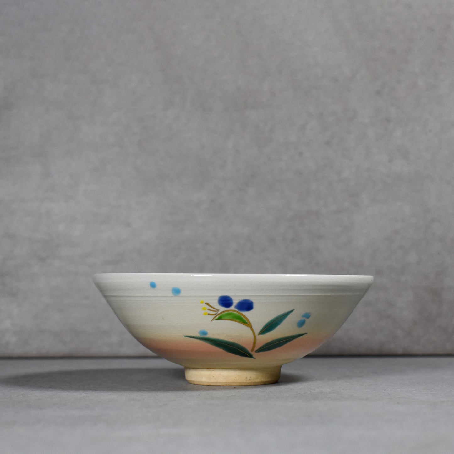 Kyo-yaki Summer Natsu Flower Chawan