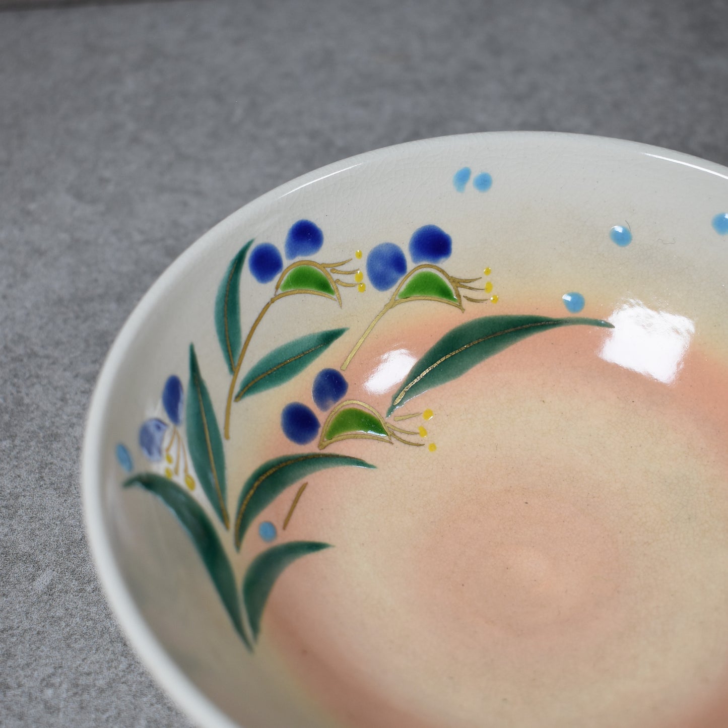 Kyo-yaki Summer Natsu Flower Chawan