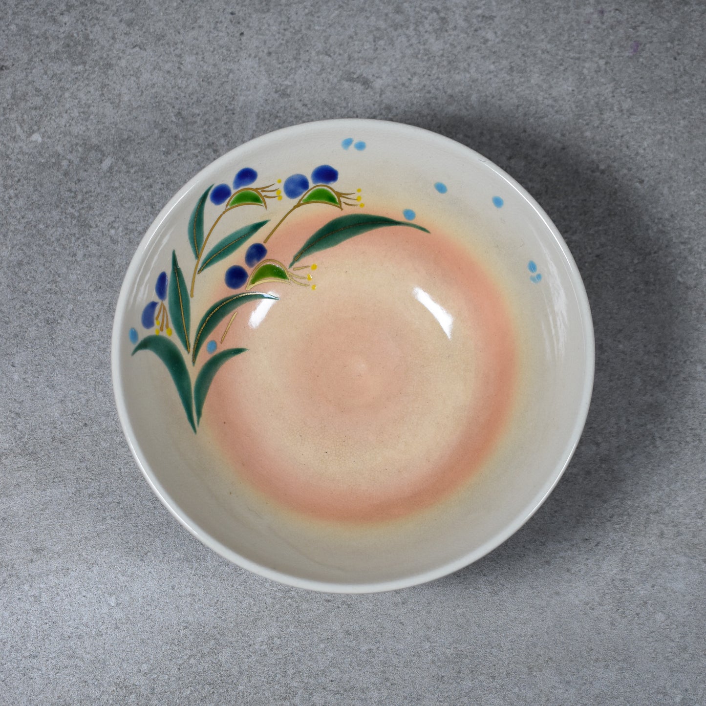 Kyo-yaki Summer Natsu Flower Chawan