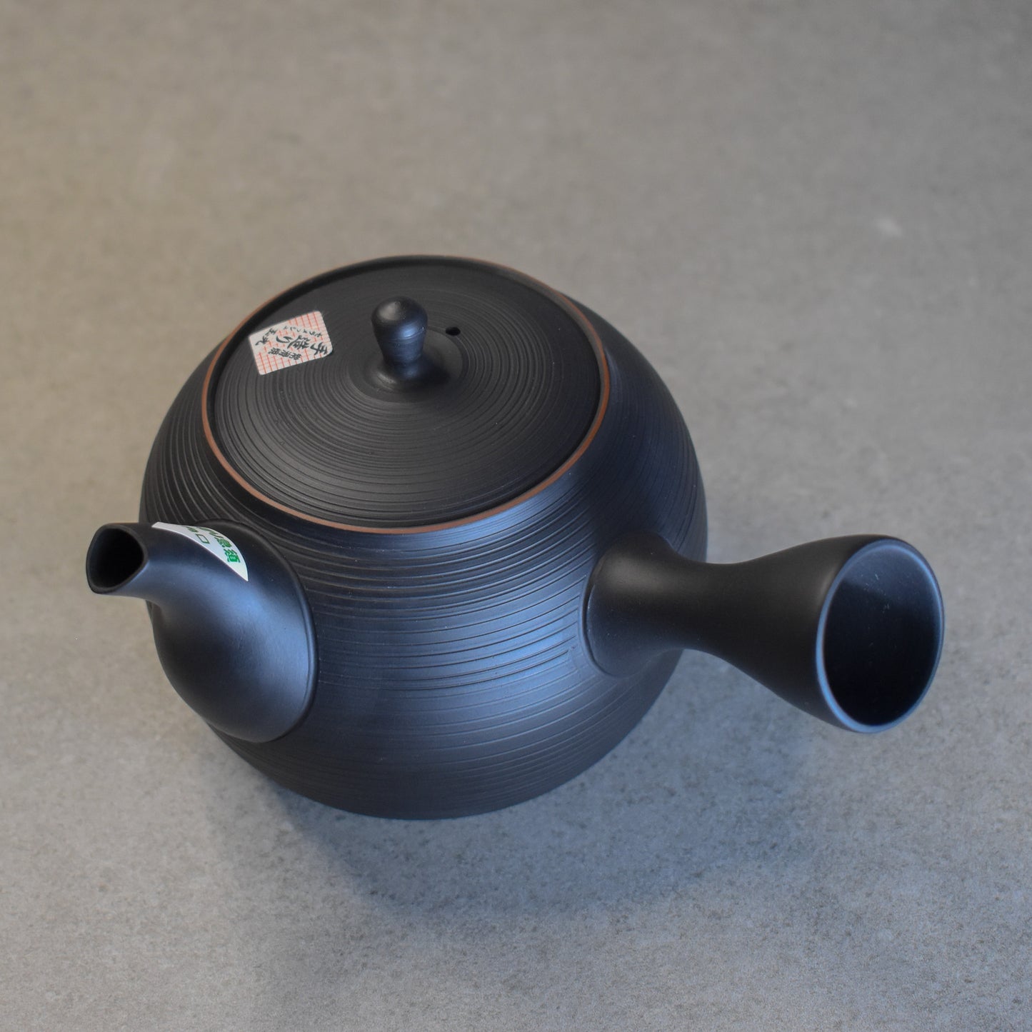 Tokoname: Large Smoked Black Kyusu by Hirotaka Umehara