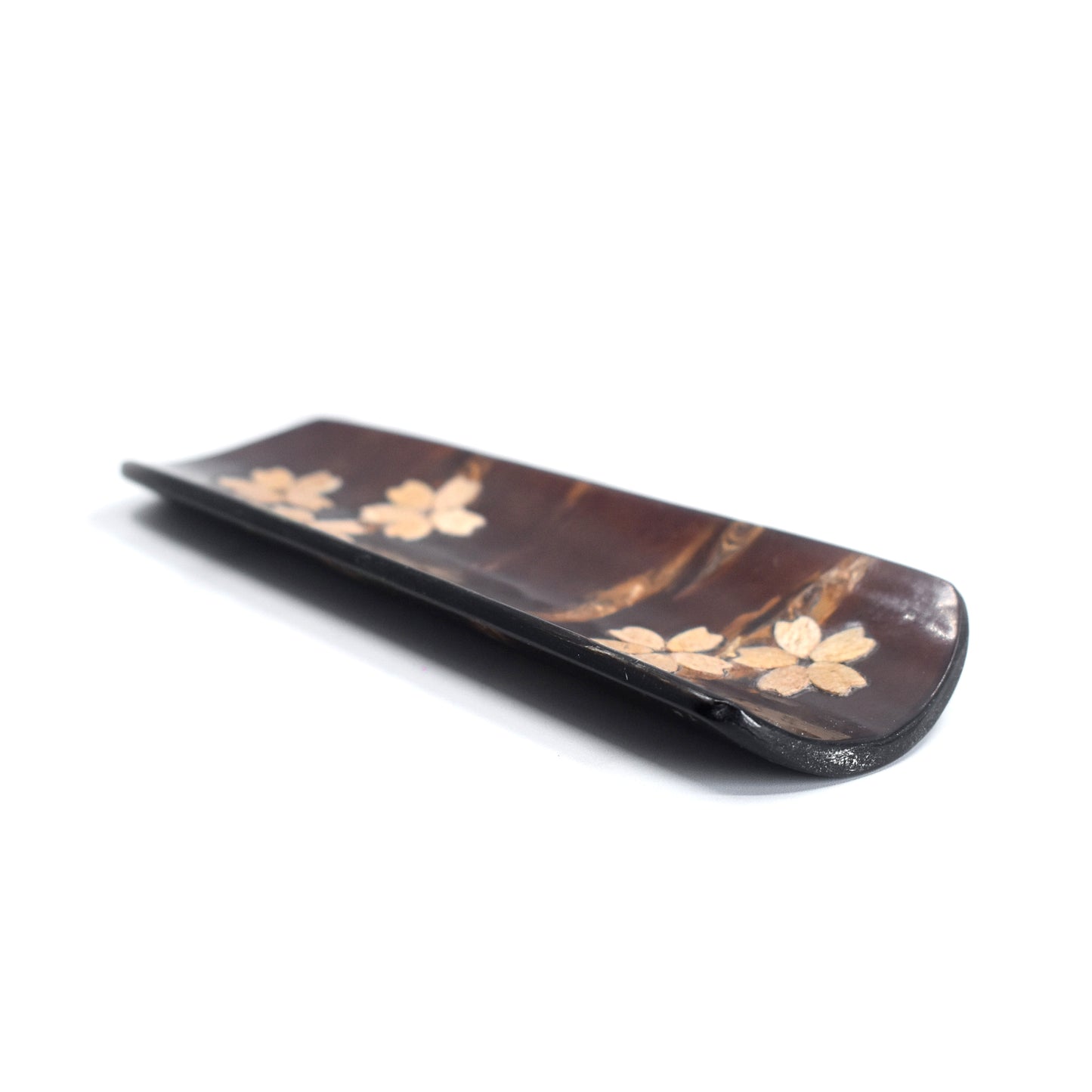 Fujiki Denshiro: Chasaji, Tatami Sakura Bark Tea Scoop with Sakura