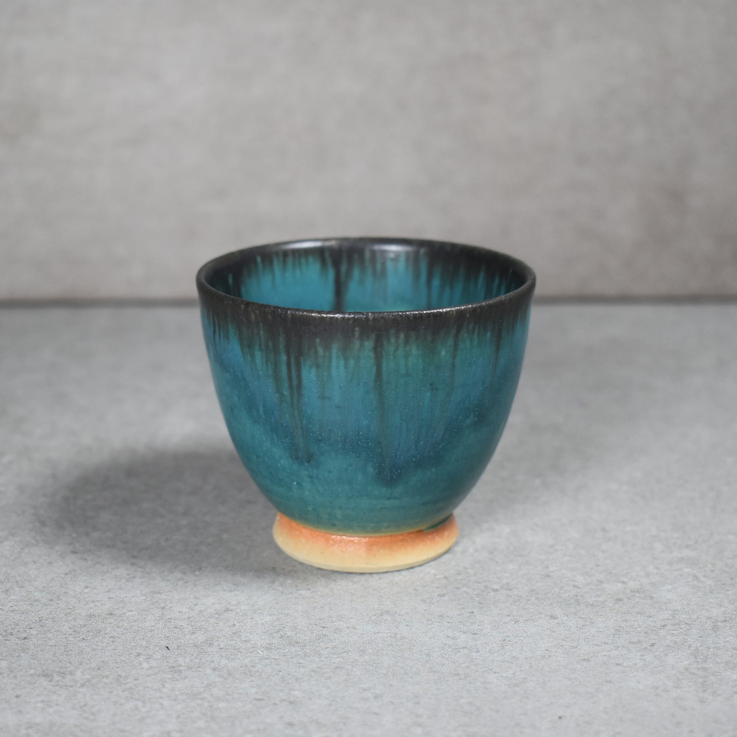 Tokoname: Turquoise Tea Cup by Maekawa Junzo