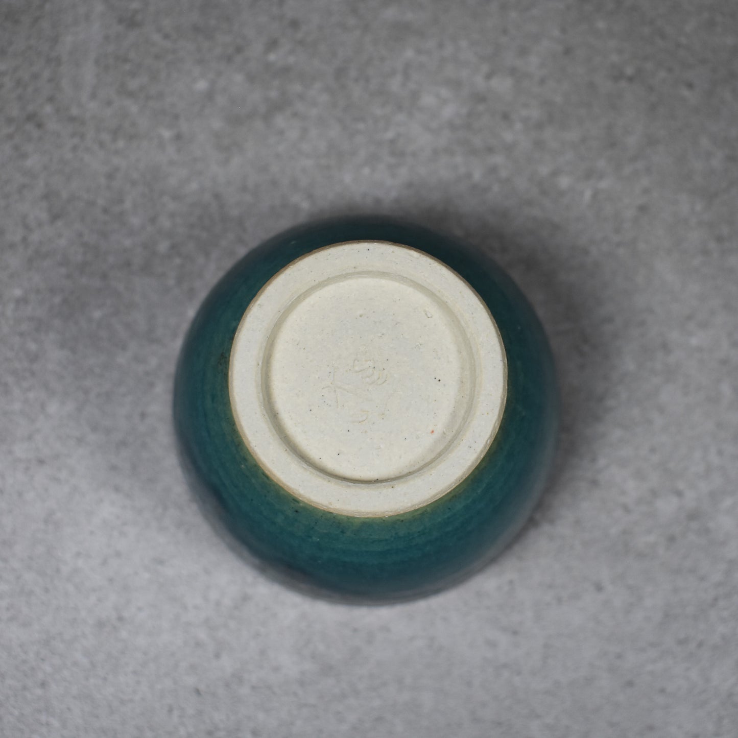 Tokoname: Turquoise Tea Cup by Maekawa Junzo