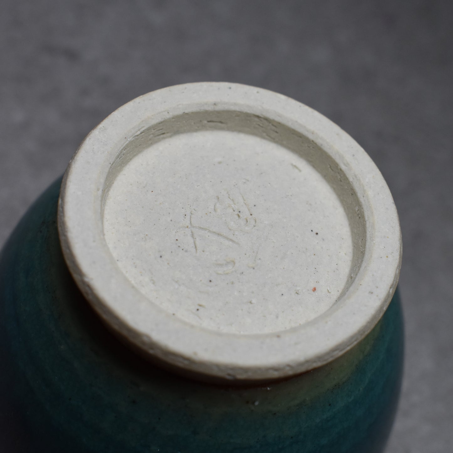 Tokoname: Turquoise Tea Cup by Maekawa Junzo