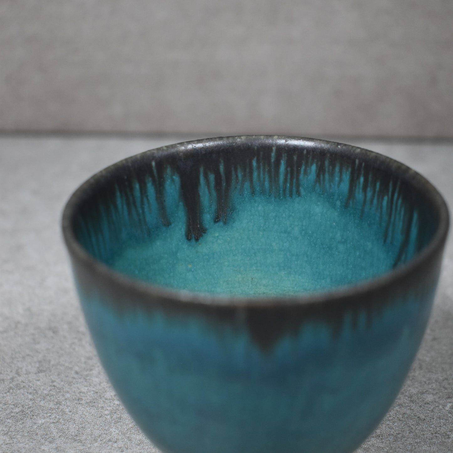 Tokoname: Turquoise Tea Cup by Maekawa Junzo
