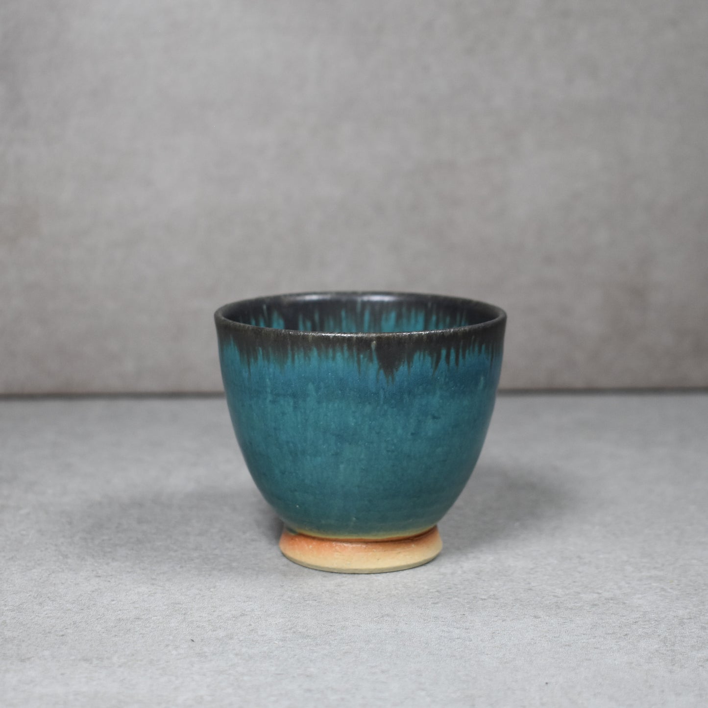 Tokoname: Turquoise Tea Cup by Maekawa Junzo