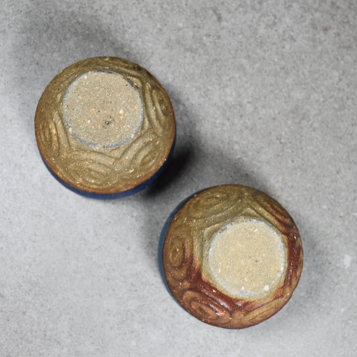 Kitagama: Yachimun Cobalt Tea Cups by Masamori Yonahara