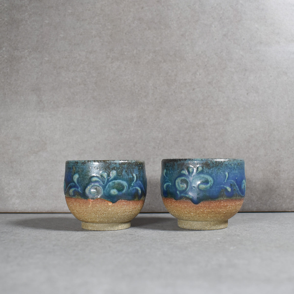 Kitagama: Yachimun Arabesque Tea Cups by Masamori Yonahara