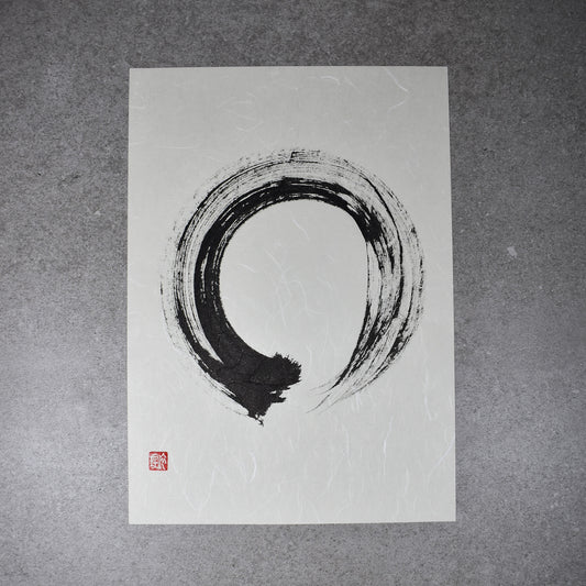 Original Calligraphy Art: Portrait Enso Washi A4