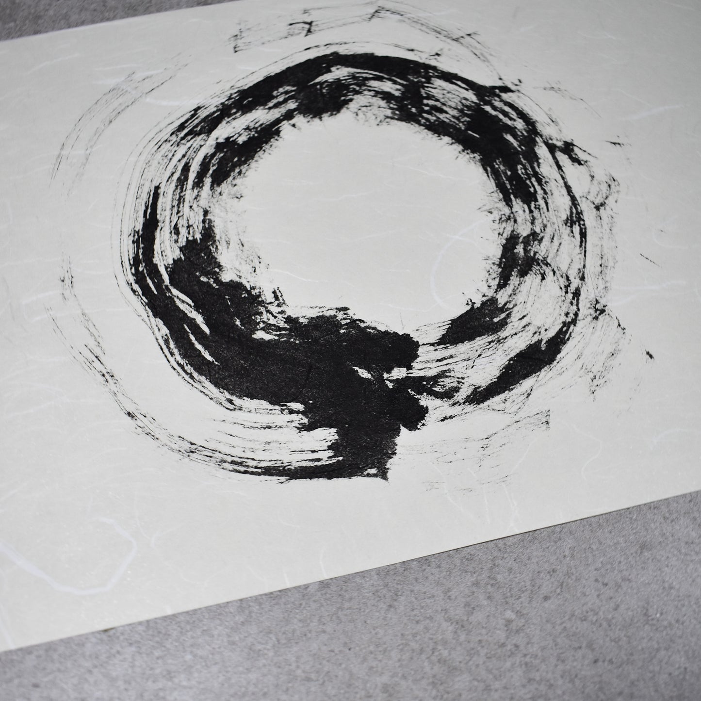 Original Calligraphy Art: Landscape Enso Washi A4