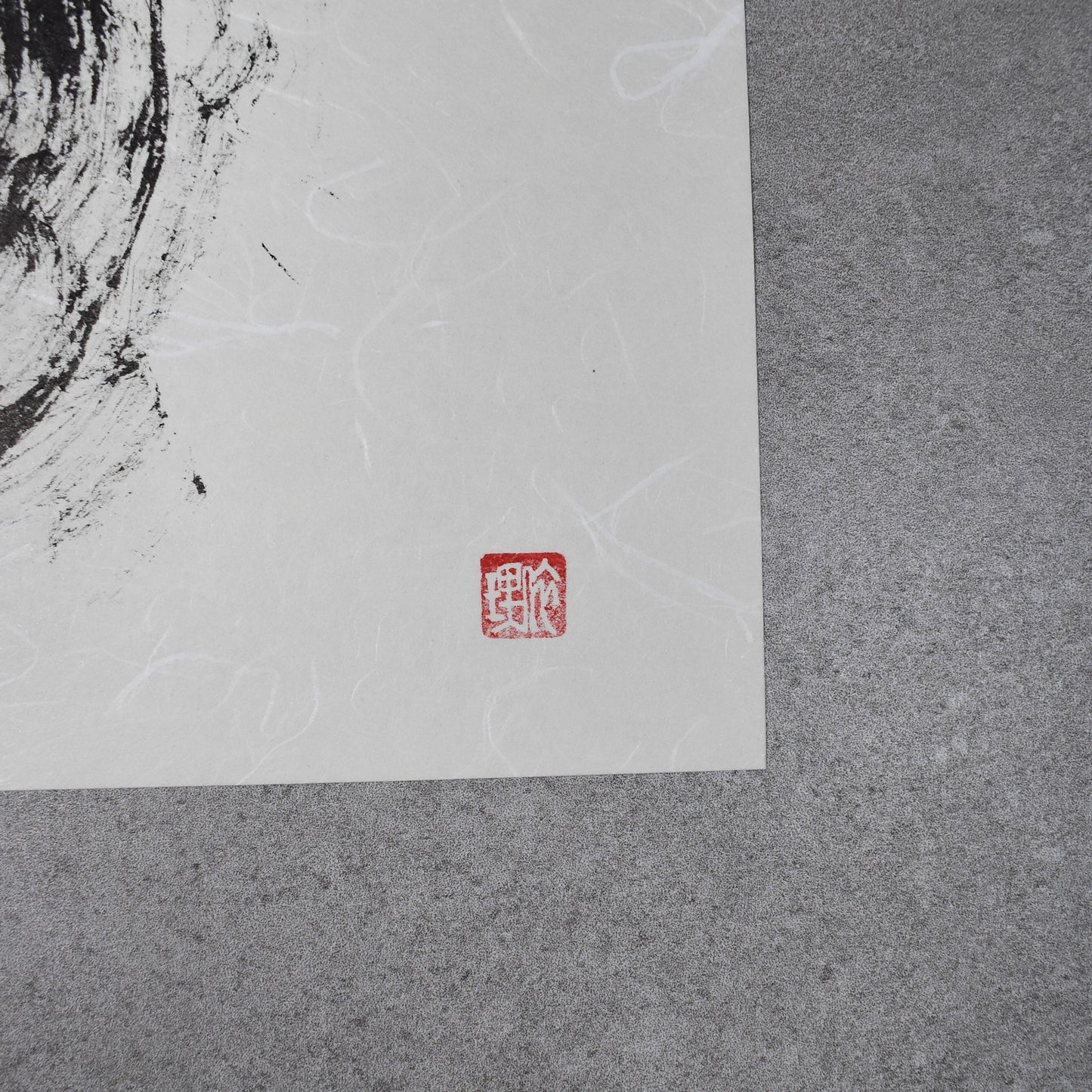 Original Calligraphy Art: Landscape Enso Washi A4