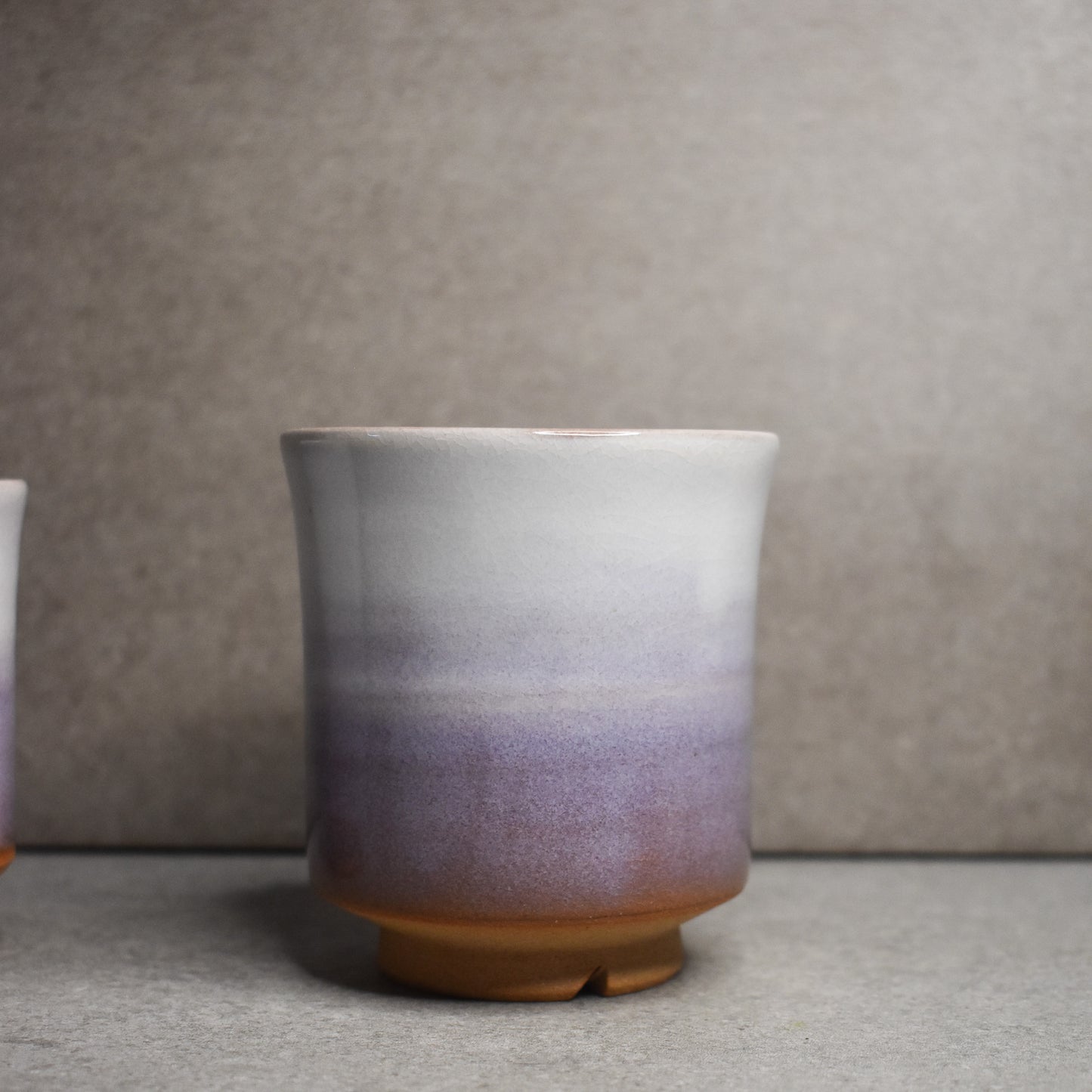 Tenryu Kiln: Purple Yunomi Cup Set