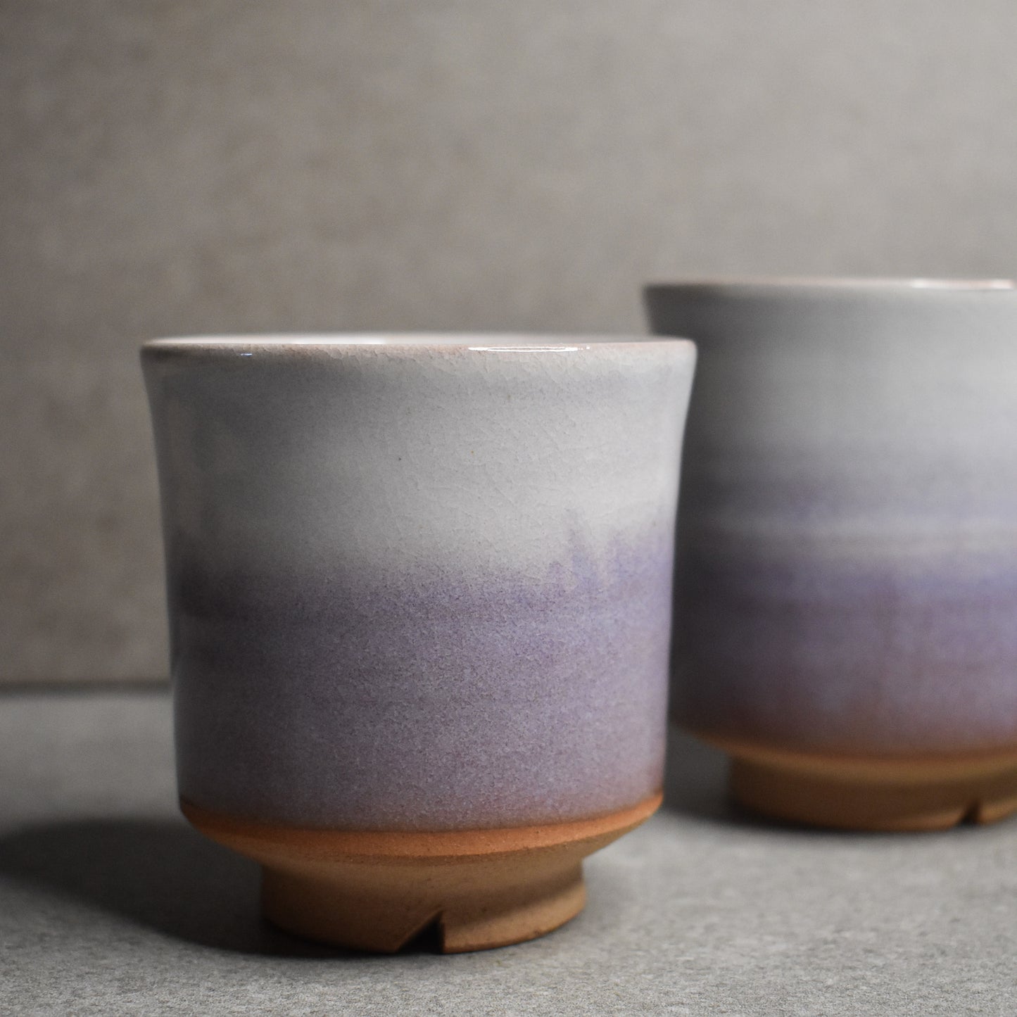Tenryu Kiln: Purple Yunomi Cup Set
