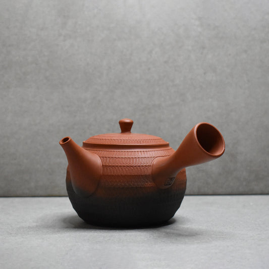 Tokoname: Akai Tobikanna Kyusu by Hirotaka Umehara