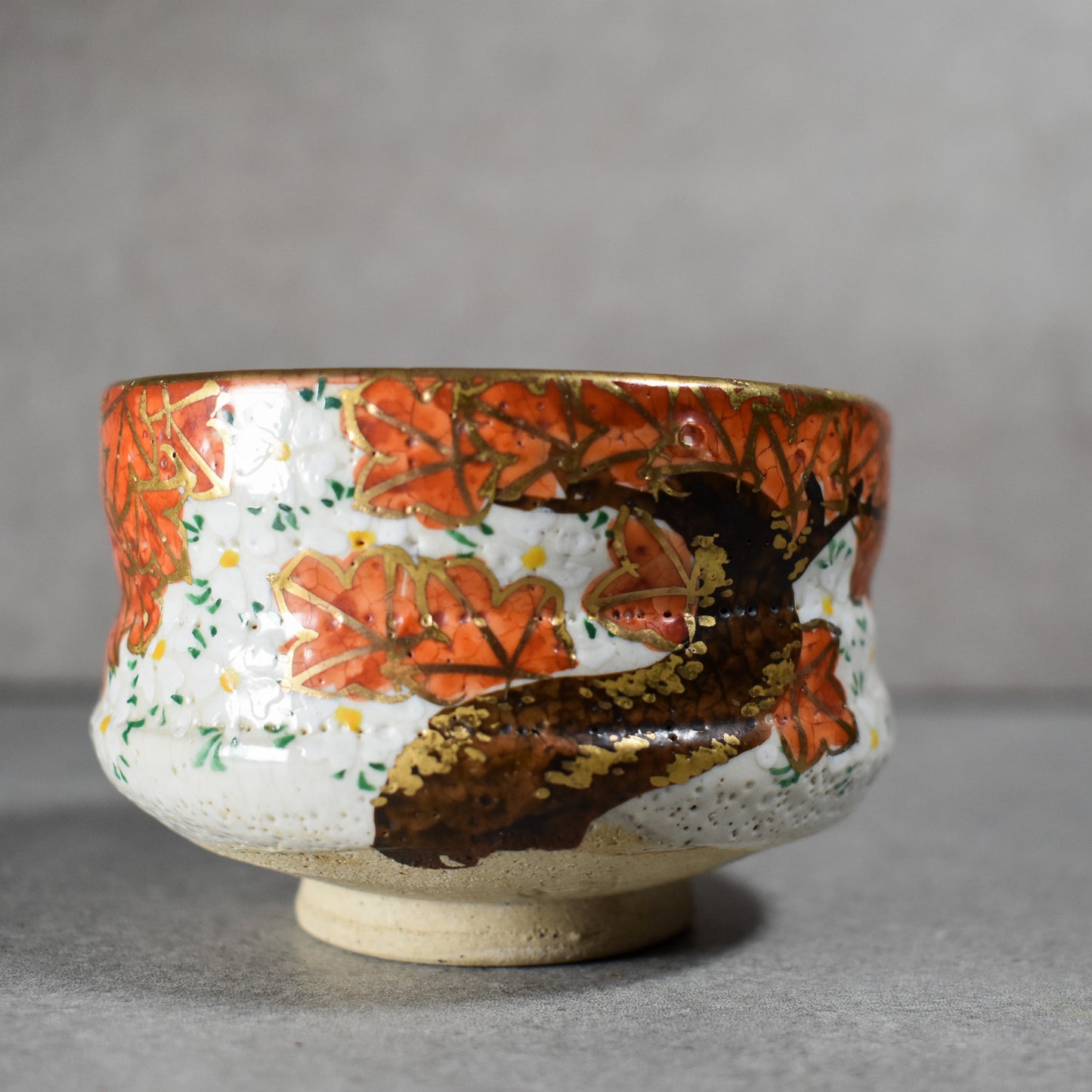 Inuyama-yaki Autumn Chawan