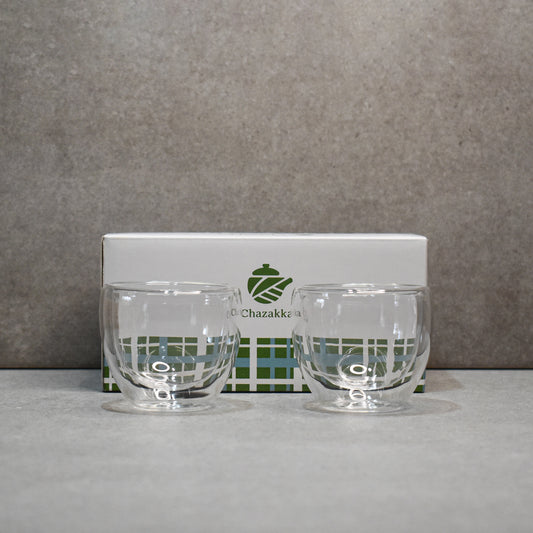 Chazakka: Double Walled Glass Pair