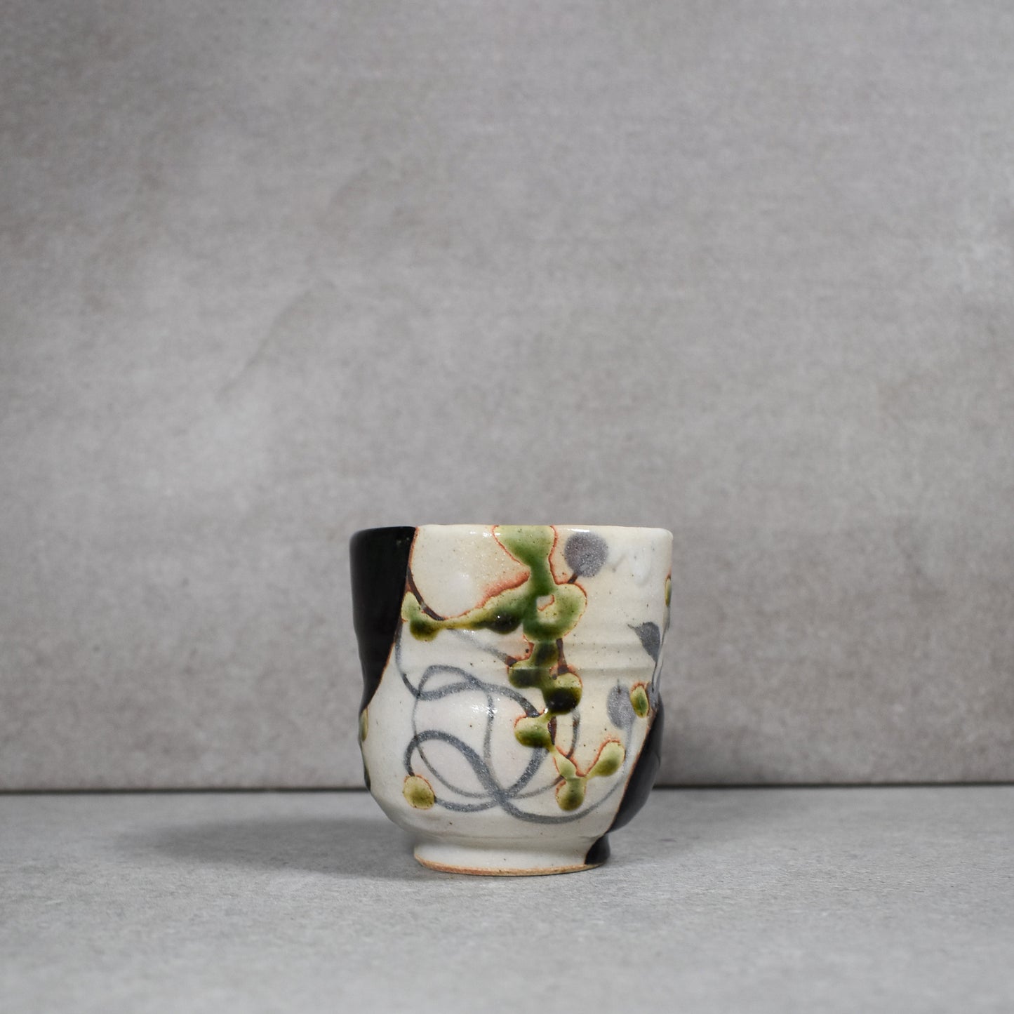 Tamayama Kiln:  Oribe Tea Cup