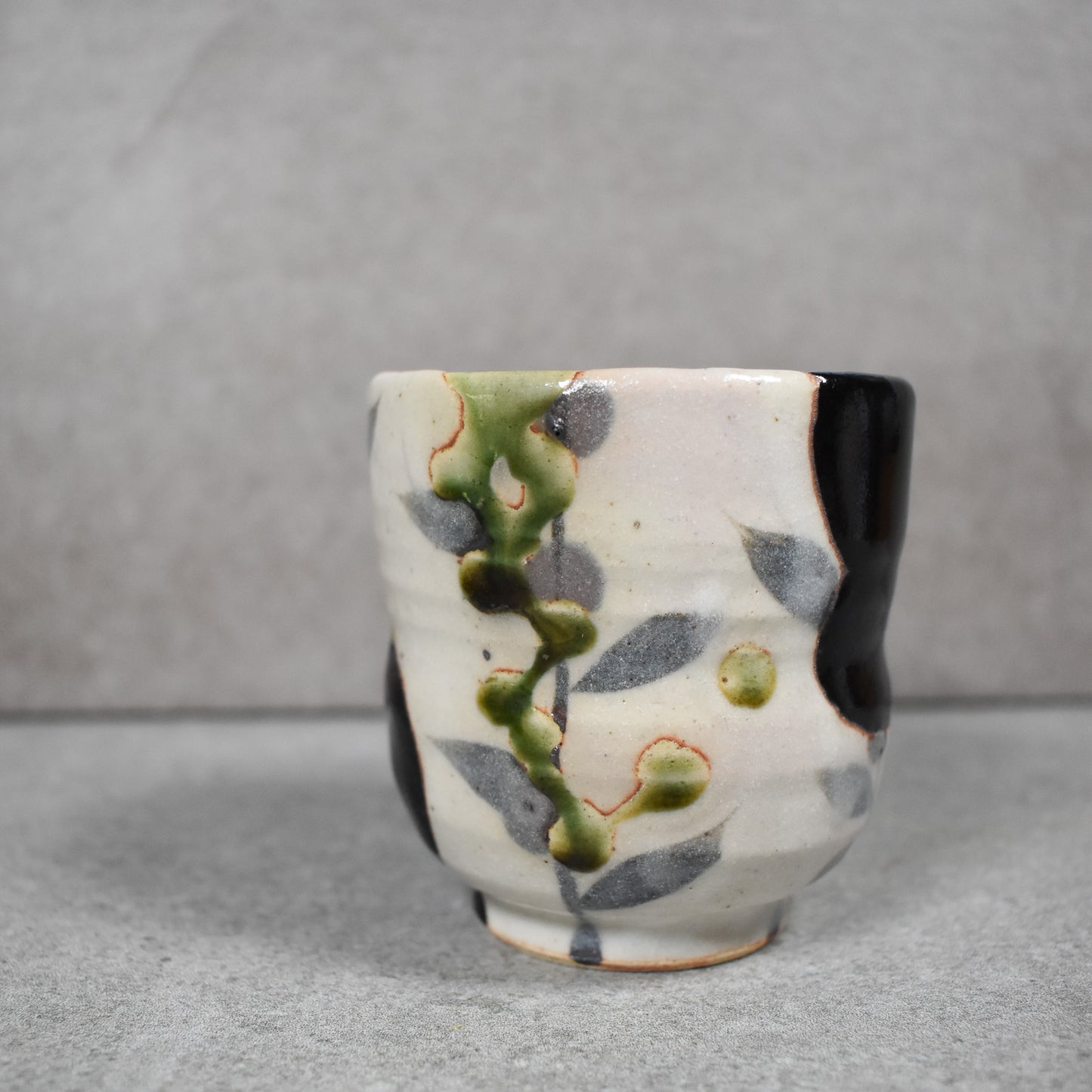 Tamayama Kiln:  Oribe Tea Cup