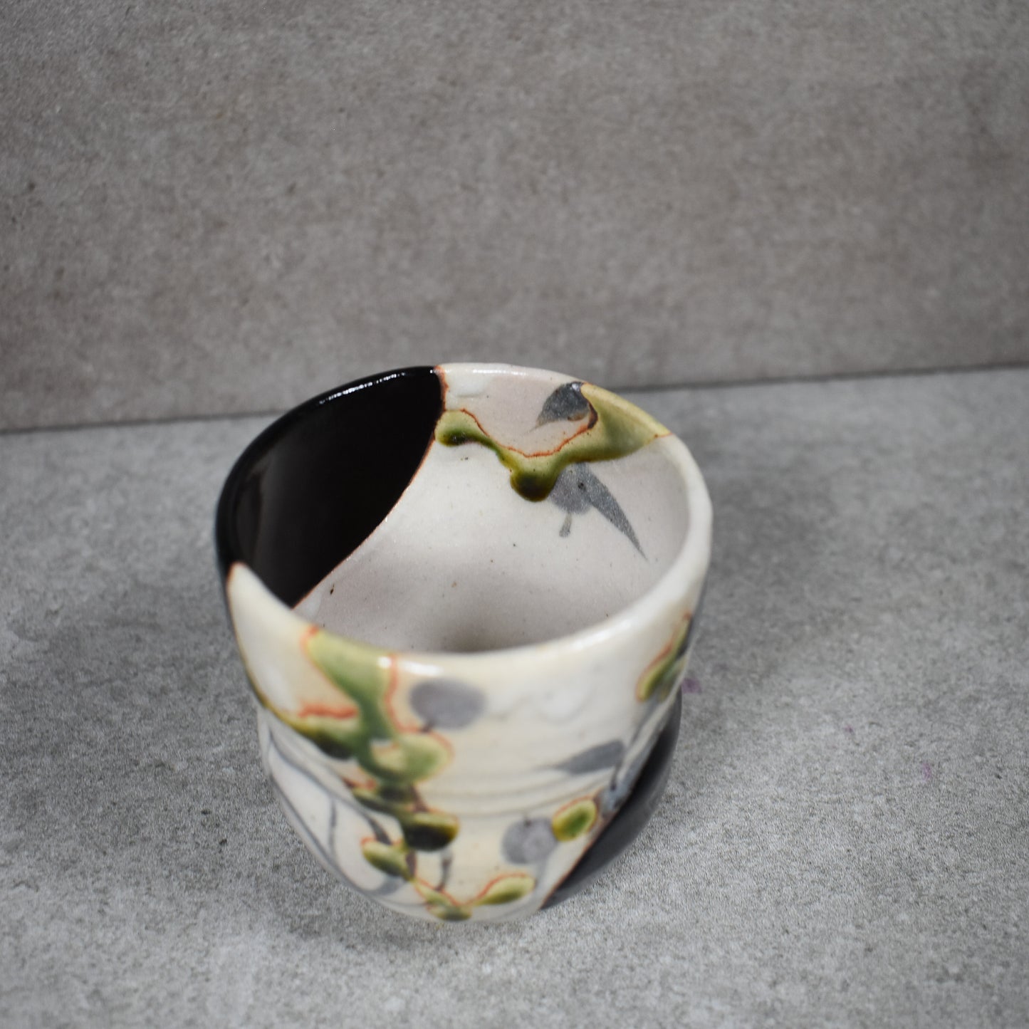 Tamayama Kiln:  Oribe Tea Cup