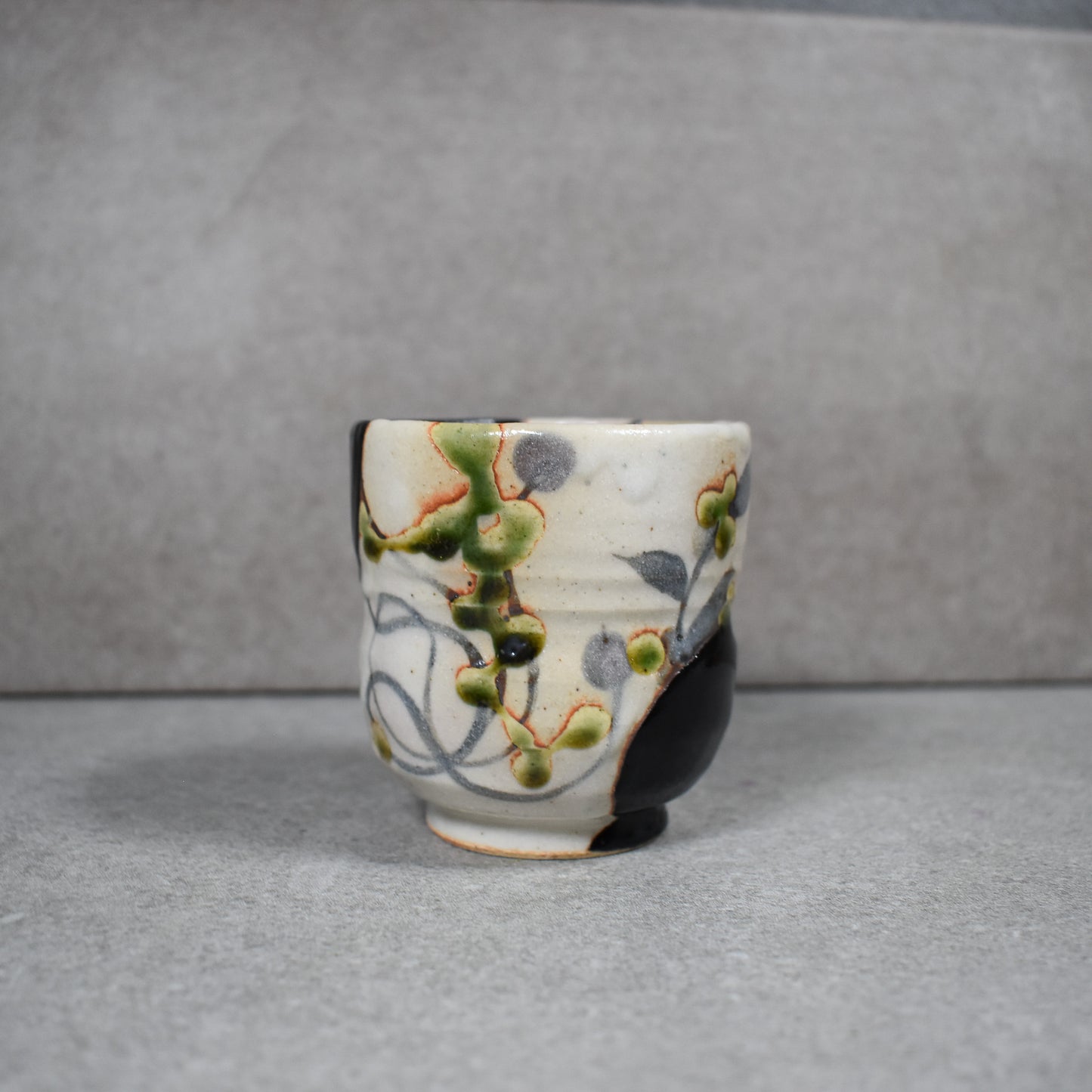 Tamayama Kiln:  Oribe Tea Cup