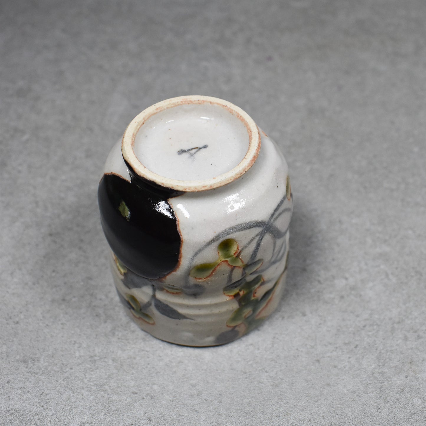 Tamayama Kiln:  Oribe Tea Cup