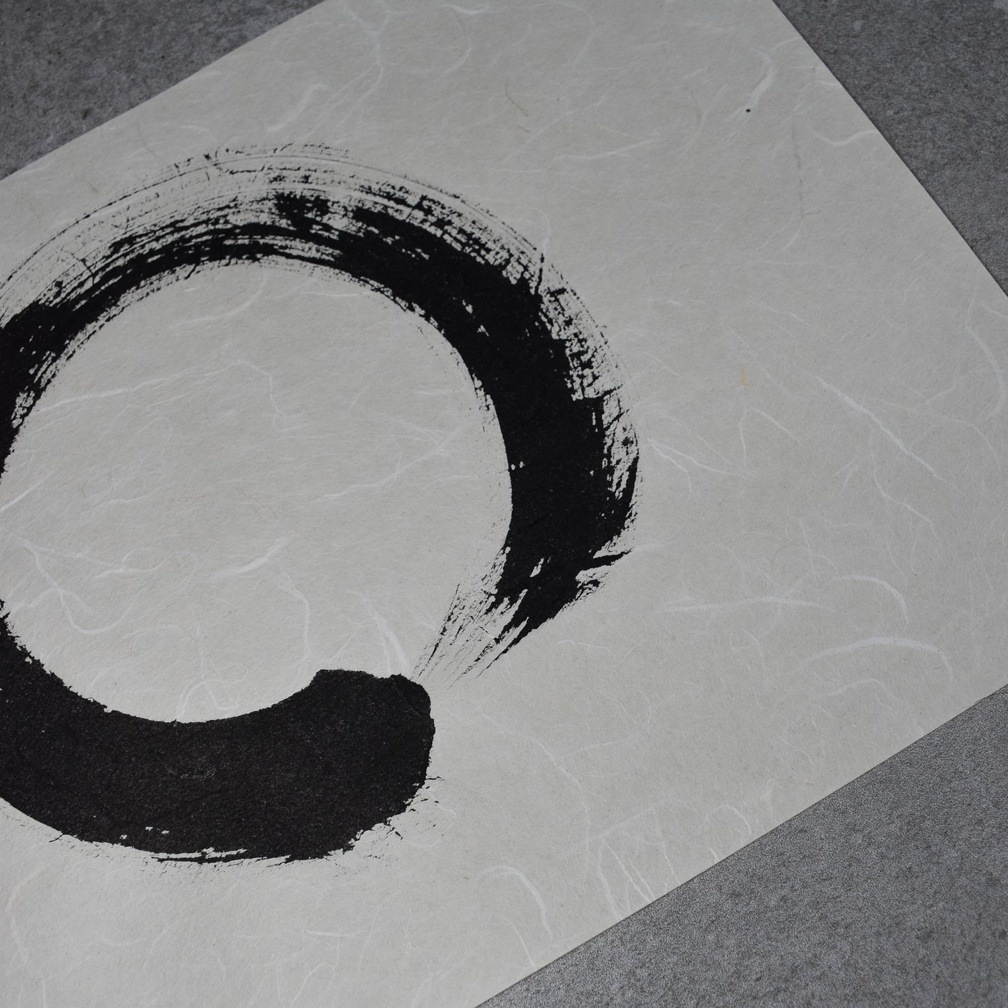 Original Calligraphy Art: Landscape Washi Enso