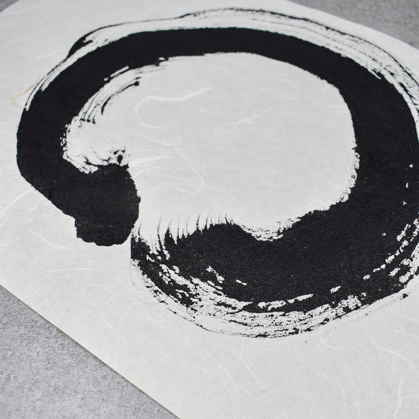 Original Calligraphy Art: A4 Landscape Enso Washi