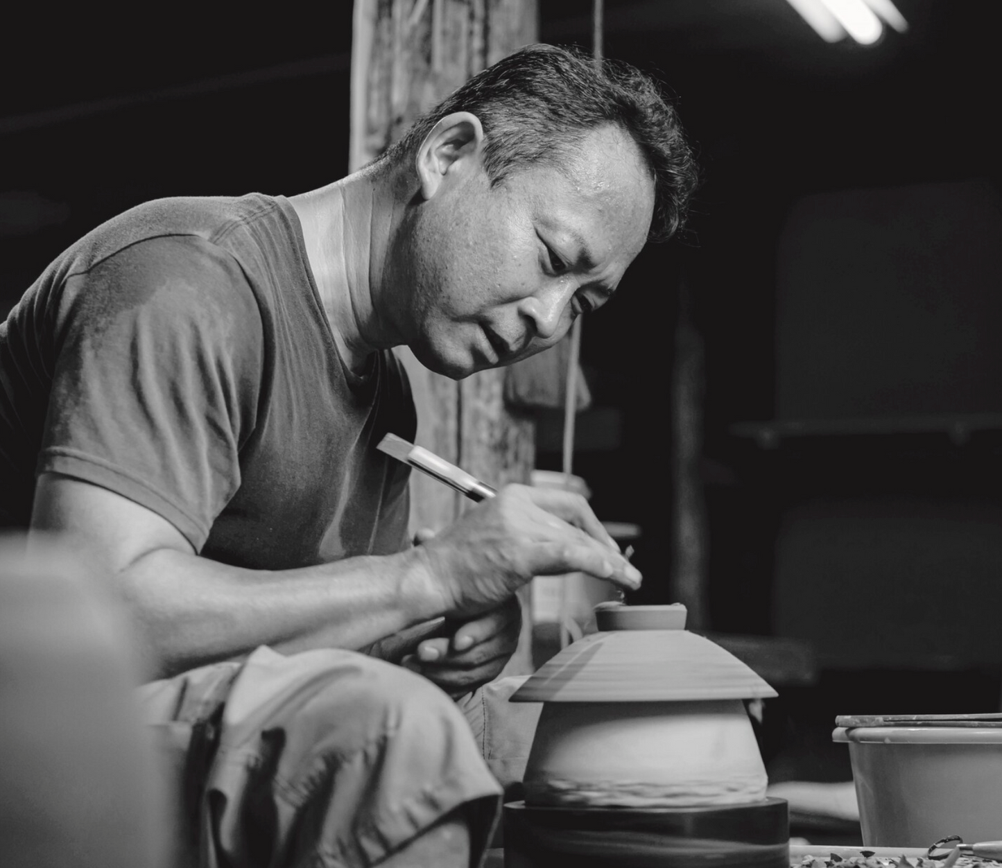 Tokoname: Turquoise Tea Cup by Maekawa Junzo