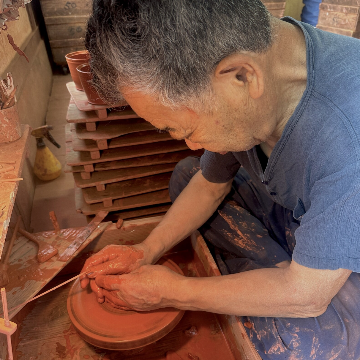 Tokoname: Small Pouch Shape Kyusu by Hirotaka Umehara